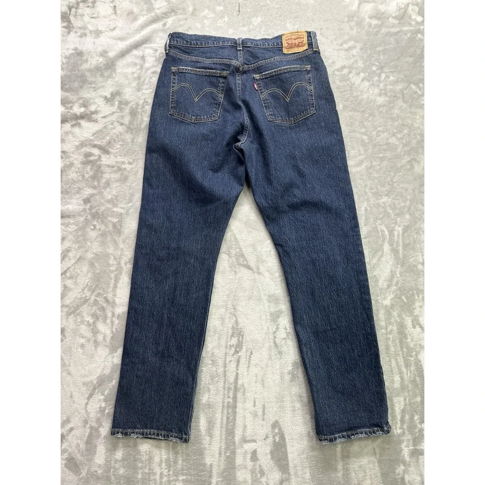 Levis 501 Buttonfly Blue Jeans Men 32x32 Grunge Denim Workwear Straight Leg